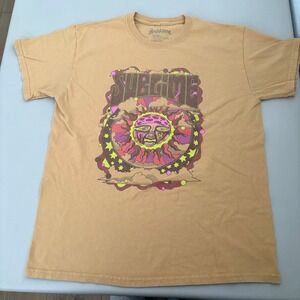 Sublime T-Shirt Band‎ Graphic Sun Face Tan Brown Music Rock Reggae Medium